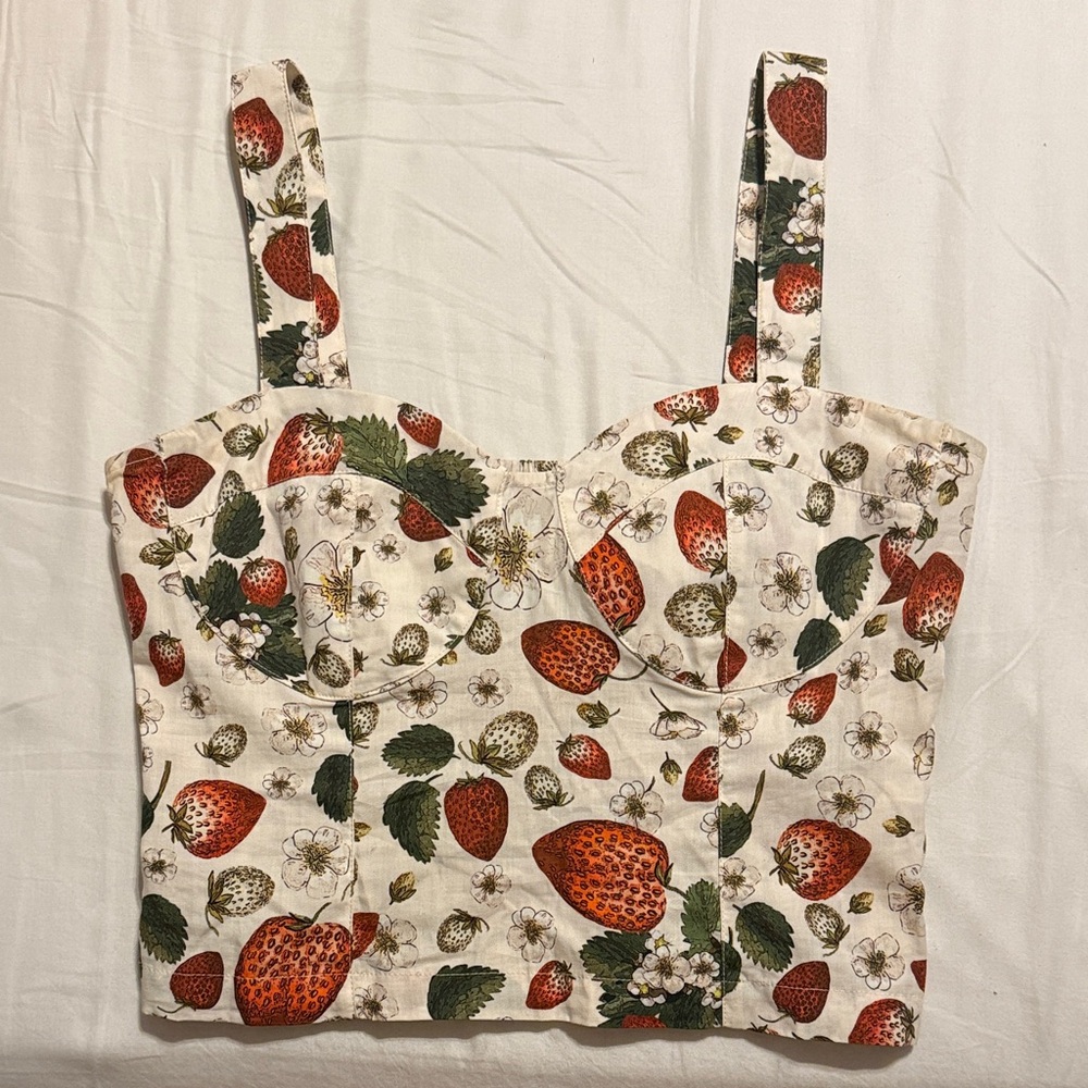 Rouje Frannie Strawberry tank sz 34